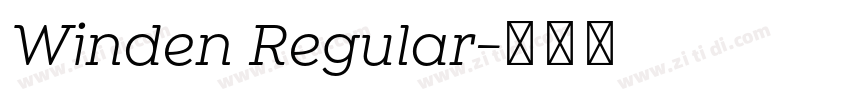 Winden Regular字体转换